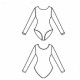 Maillot para danza manga larga