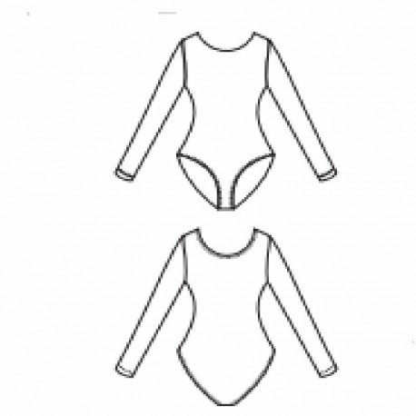 Maillot para danza manga larga