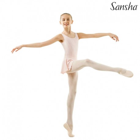 Malla de ballet para niña con falda